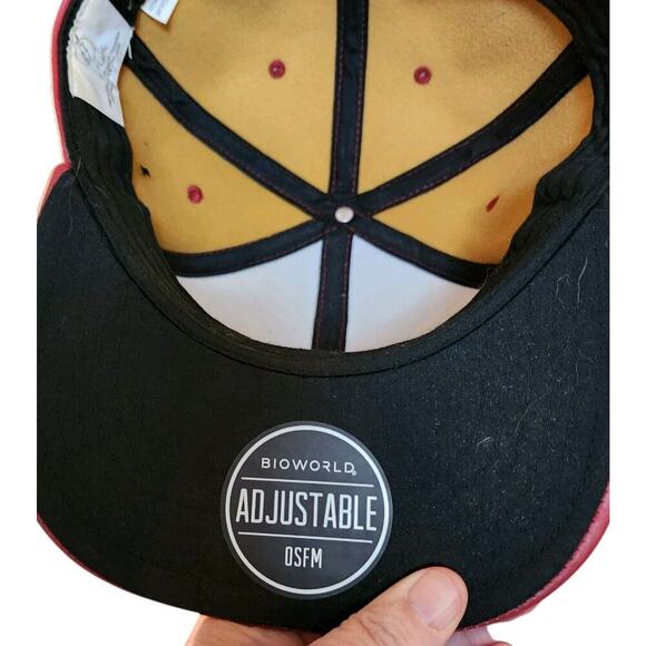 DC Comics The Flash Embroidered Logo Faux Leather Snapback Hat Baseball Cap - Picture 5 of 5